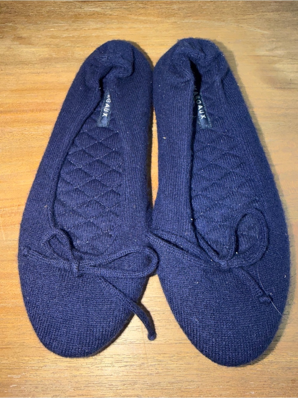 Margaux Navy Knit Ballet Flats